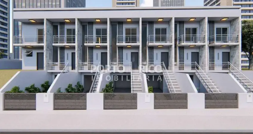 Estilo pilotis - sobrados geminados com 02 suítes em petrópolis