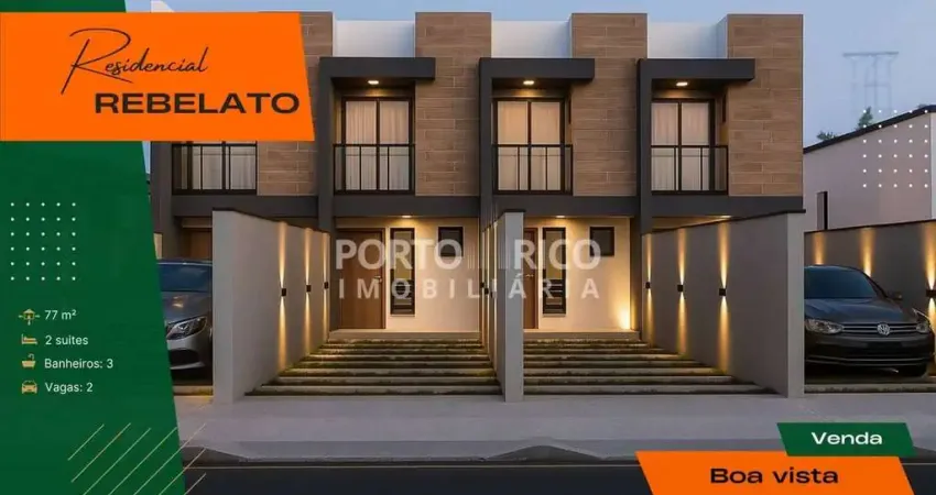 Entrada parcelada sobrado com 2 suites no bairro boa vista joinville