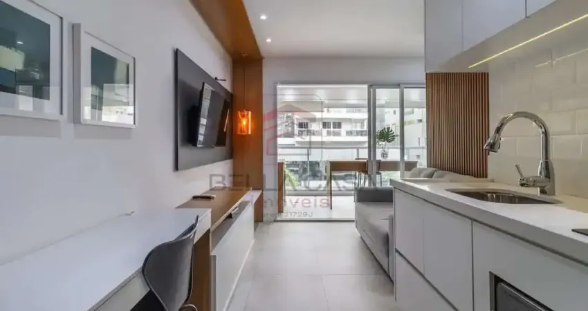 Maravilhoso studio - Rua Augusta - 35 m² - Porteira Fechada, 1 vaga de garagem,