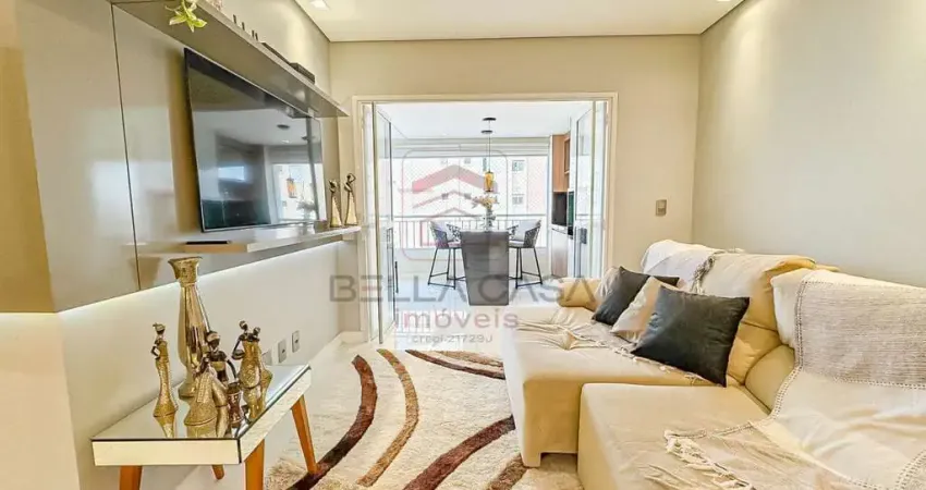 Apartamento a venda com 3 dormitórios - 1 suíte - 2 vagas - varanda gourmet  todo mobiliado