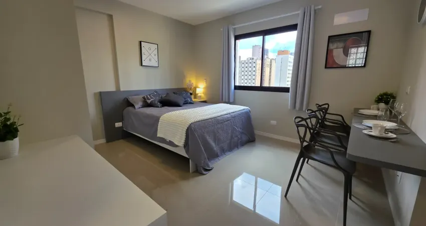 Studio novo e mobiliado a venda no centro de curitiba - ideal para investidores