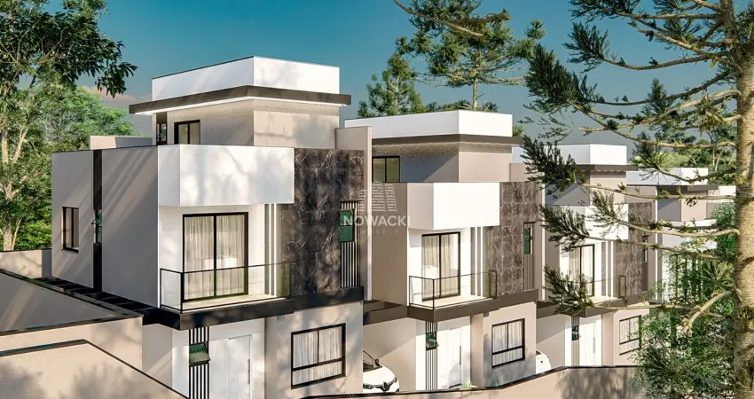 Sobrado em residencial fechado com 3 quartos e 2 vagas no seminário!