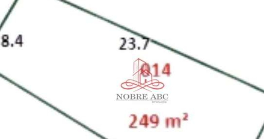 Terreno à venda, 249 m² por R$ 742.000,00 - Vila Guiomar - Santo André/SP