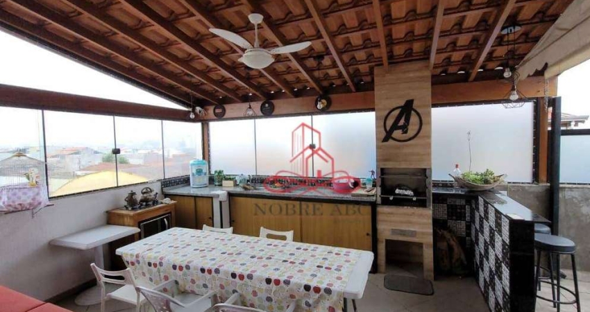Cobertura com 2 dormitórios à venda, 94 m² por R$ 425.000,00 - Vila Tibiriçá - Santo André/SP