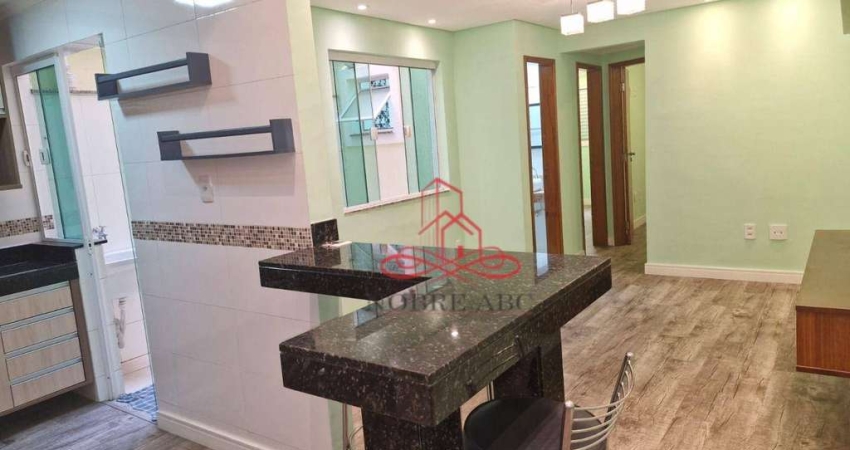 Apartamento com 2 dormitórios para alugar, 53 m² por R$ 2.959/mês - Vila Alpina - Santo André/SP