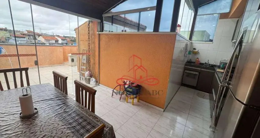 Cobertura com 2 dormitórios, 90 m² - venda por R$ 390.000 ou aluguel por R$ 2.400/mês - Vila Linda - Santo André/SP