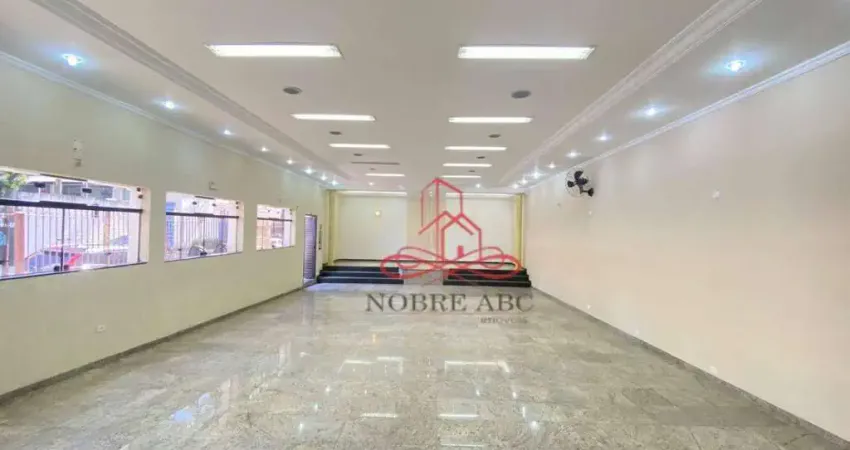 Salão, 192 m² - venda por r$ 750.000 ou aluguel por r$ 7.200/mês - vila pires - santo andré/sp