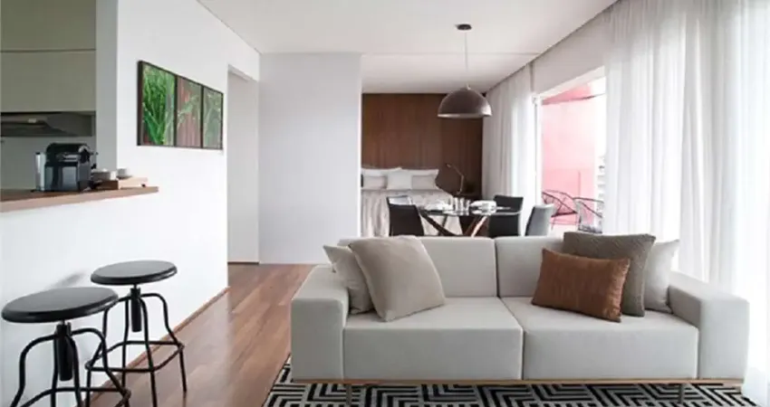 Apartamento para locação na Vila Olímpia de 90m² com 1 suíte e 2 vagas.