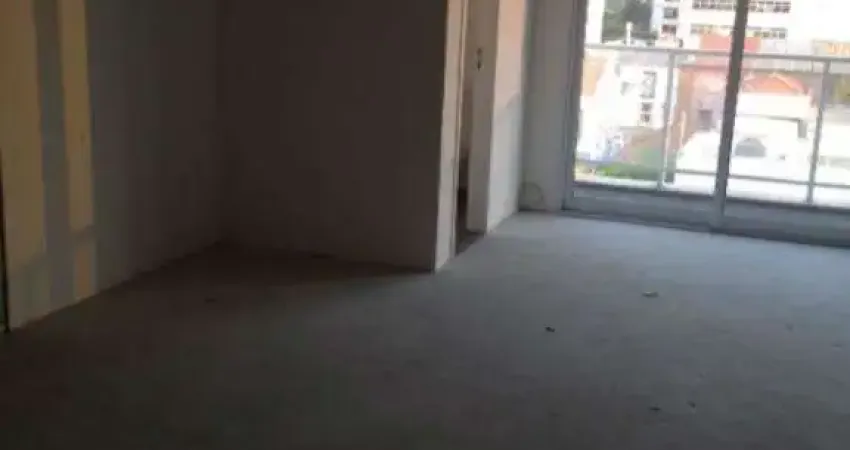 Sala comercial de 49,35 m2 com banheiro, varanda e 2 vagas de garagem em edifício novo.