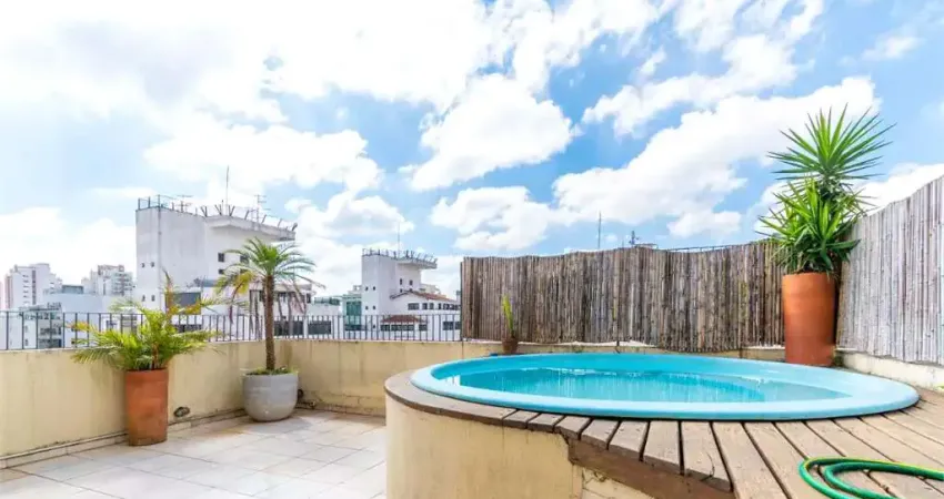 Cobertura a venda Pinheiros,  167 m², 3 dormitórios, 1 suítes,2 salas,3 vagas ,piscina privativa.