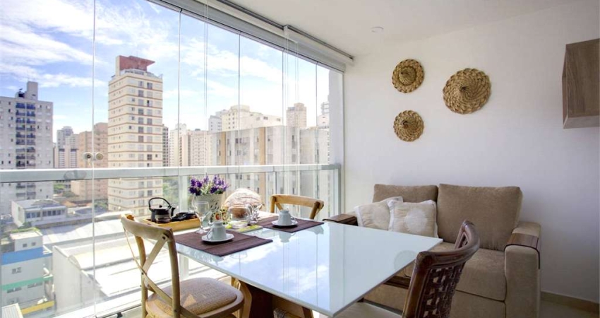 Apartamento à venda de 38 m² em Moema com 1 dormitório e 1 vaga.