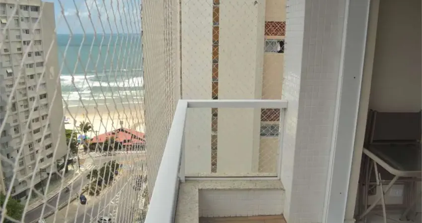 110 m² 3 dorm + dependencia suite, andar alto, vista para o mar, 1 vaga, predio com serviço de praia