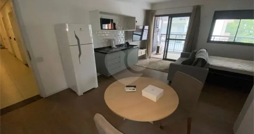 Studio novo e mobiliado, a venda em moema, com 48 m2, terraço, ar-condicionado e eletrodomésticos.