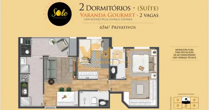 Apartamento com 3 quartos à venda na Vila Osasco, Osasco 