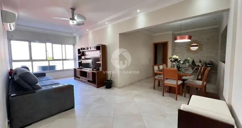 Apartamento com 3 dormitórios sendo 1 suíte à venda, 177 m²- Campo Grande - Santos/SP