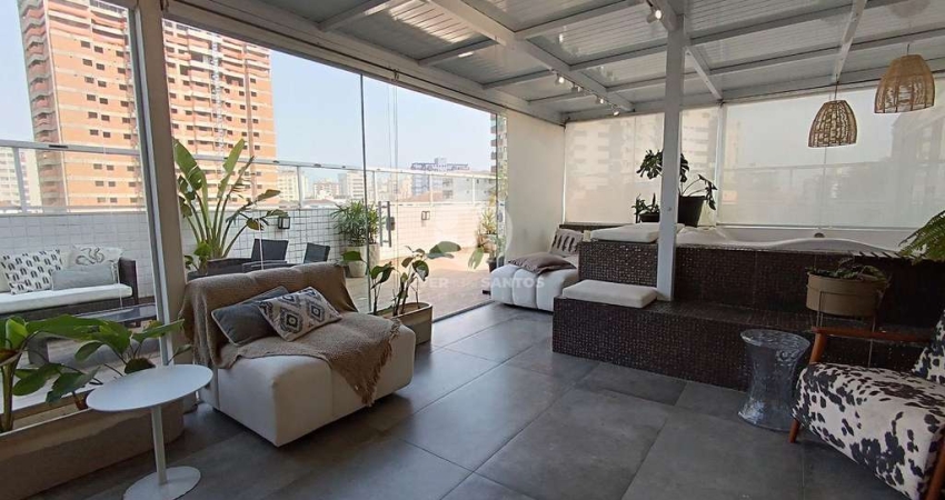 Apartamento Garden com 2 dormitórios à venda, 183 m² por R$ 965.000,00 - Estuário - Santos/SP