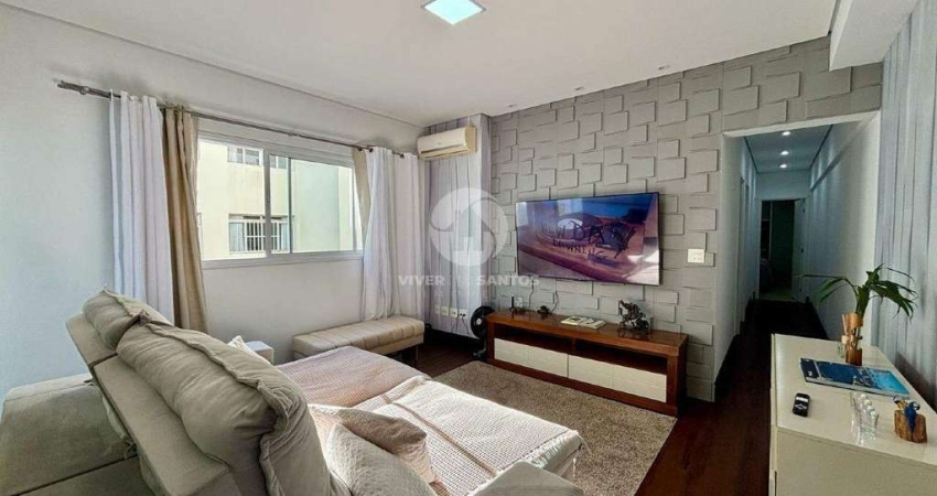 Apartamento frente mar - 3 dormitórios sendo 1 suíte - 2 vagas - José Menino - Santos