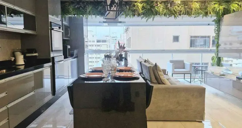 Apartamento Moderno e Porteira Fechada 2 quartos sendo 1 suíte - Lazer e Varanda Gourmet no Gonzaga em Santos