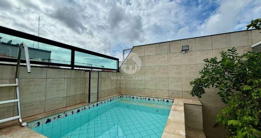 Cobertura à venda, 2 quartos, 2 suítes, 1 vaga, Aparecida - Santos/SP