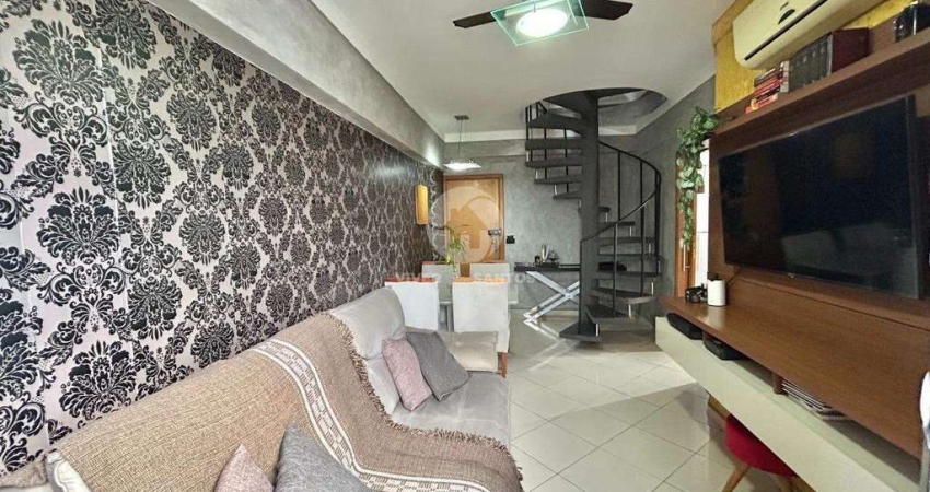 Apartamento duplex com área de lazer privativa- Embaré - Santos