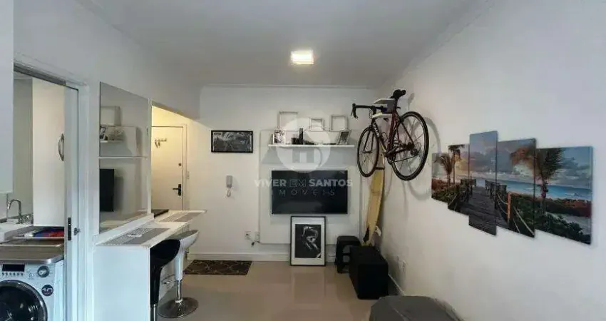 Apartamento à venda, 1 quarto, na Ponta da Praia, em Santos/SP.