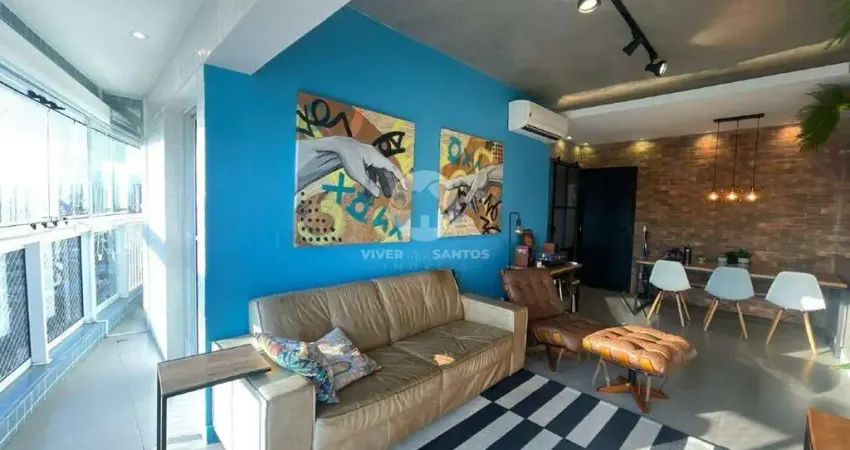 Apartamento à venda, 2 quartos, 1 suíte, lazer completo, 2 vagas, no Boqueirão, em Santos/SP.