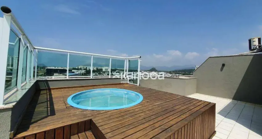 Cobertura com 3 dormitórios à venda, 170 m² - avenida salvador allende - recreio dos bandeirantes - rio de janeiro/rj