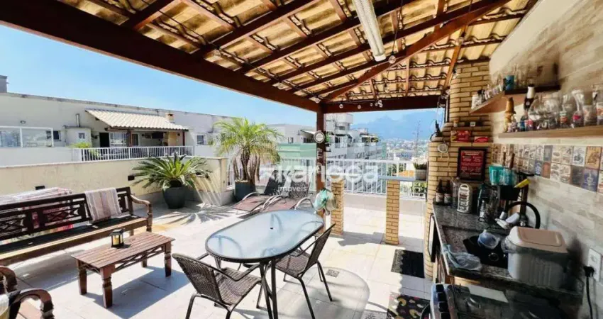 Cobertura com 3 dormitórios à venda, 163 m² por r$ 800.000,00 - taquara - rio de janeiro/rj