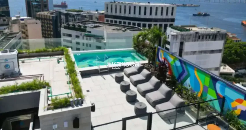 Studio, 49 m², lazer completo, serviços e fácil acesso no centro do Rio.
