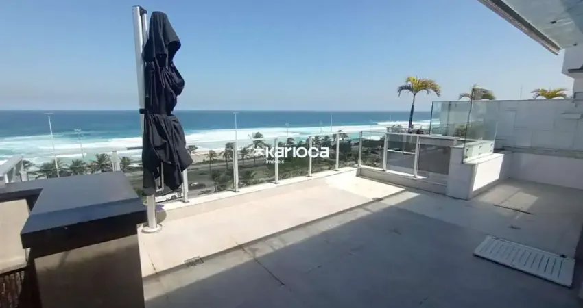 Cobertura pé na areia com vista mar -  292m² - 4 suítes - Avenida Lúcio Costa - Barra da Tijuca