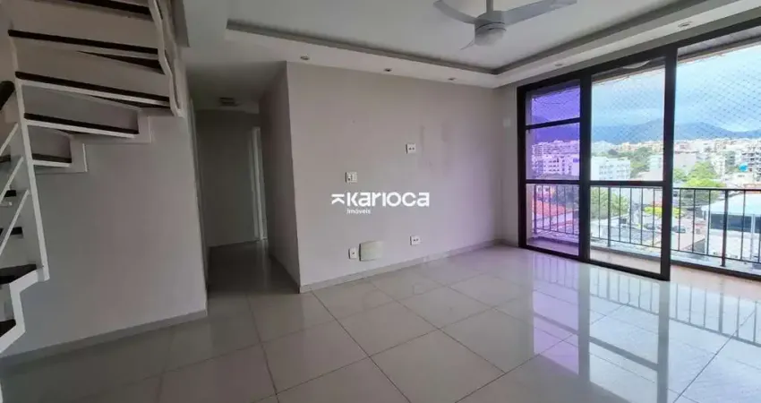 Freguesia cobertura duplex em rua nobre varanda 3 quartos 1 suite 2 vagas lazer e vista livre