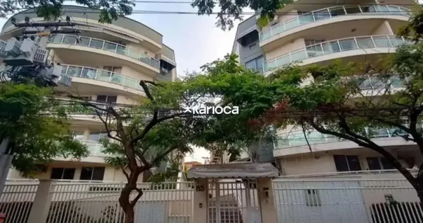 Freguesia centro do bairro apartamento com varanda 3 quartos suíte lazer e garagem.