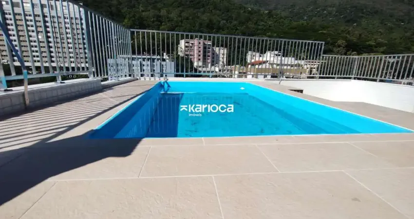 Cobertura duplex 200 m2 com piscina, conde de bonfim — espaço, vista livre e lazer privativo no coração da tijuca!