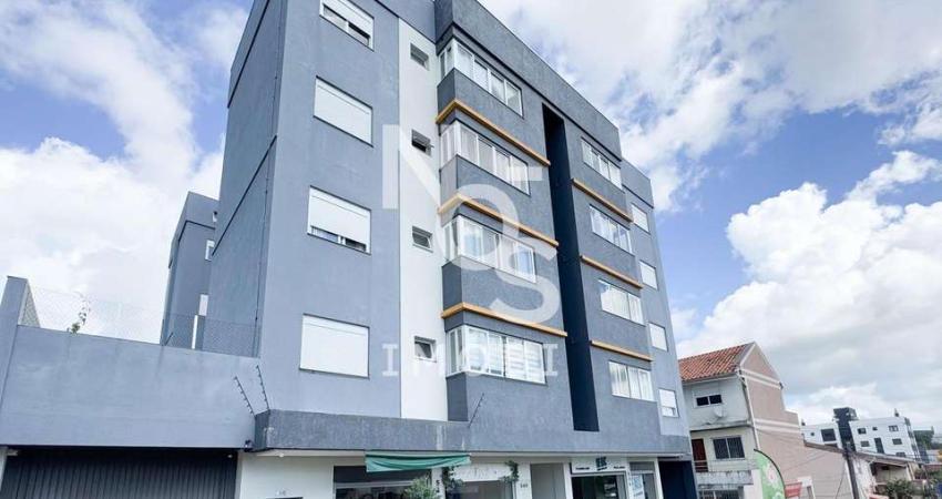 Apartamento à venda com terraço e dois dormitórios.