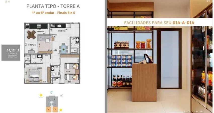 Apartamento a venda, parque balneario poiares, caraguatatuba, sp