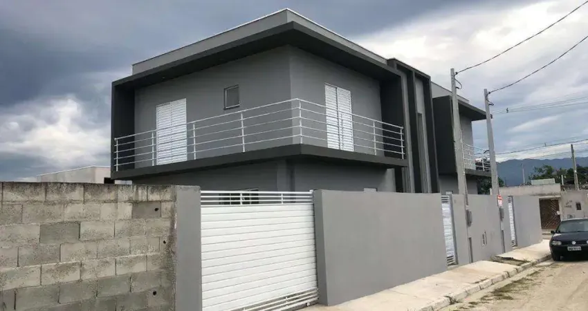 Sobrado novo a venda, 03 dormitorios, sendo 01 suite, aceita financiamento, boa localizacao, jardim das palmeiras, caraguatatuba, sp