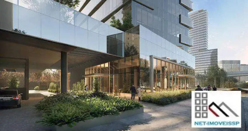 Studio 1 dormitório (35,66m²), 1 banheiro, sacada, 1 vaga. próximo do shopping jk iguatemi