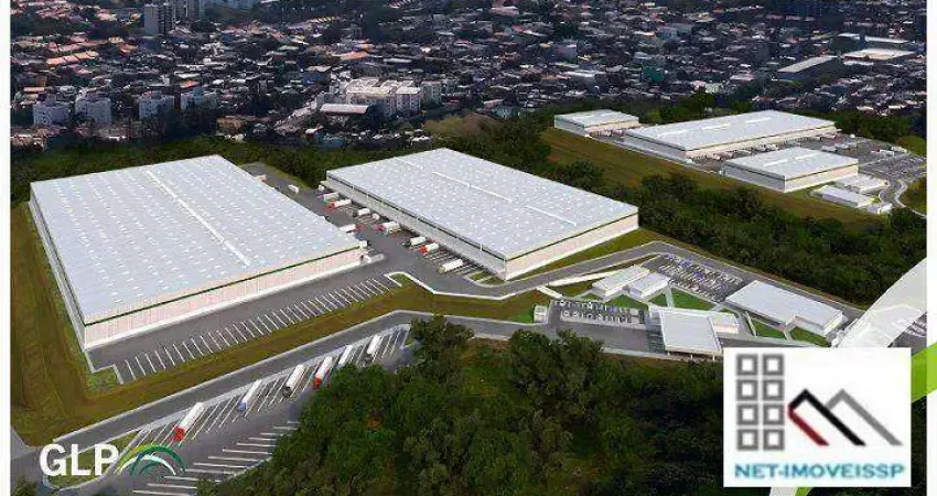 Galpão logístico (14.877,96m²), 8 banheiros, 48 vagas. glp taboão, locação estratégica com ligação para as principais rodovias