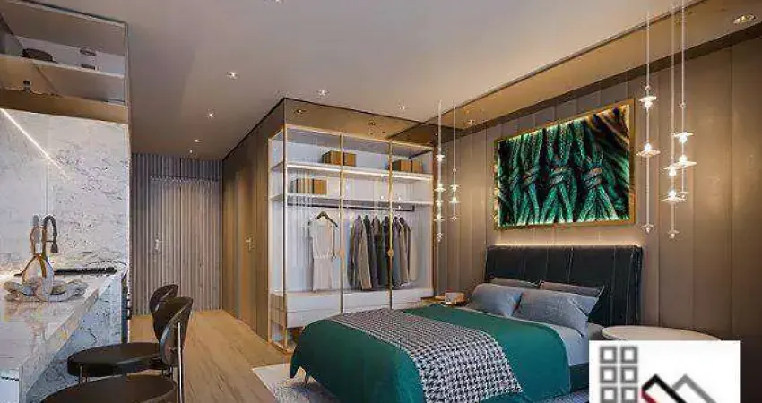 Studio 1 dormitórios (32m²), 1 suíte, terraço. próximo da estação klabin do metrô