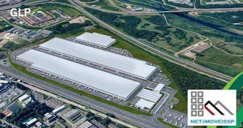 Locação de galpão logístico (108.123,43m²), 12 banheiros, 243 vagas. é um dos maiores parques logísticos