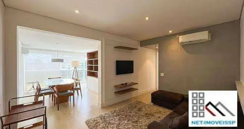 Apartamento 1 dormitório (80m²), 1 suíte, 1 vaga, terraço, mobiliado. na juscelino e ao lado shopping jk