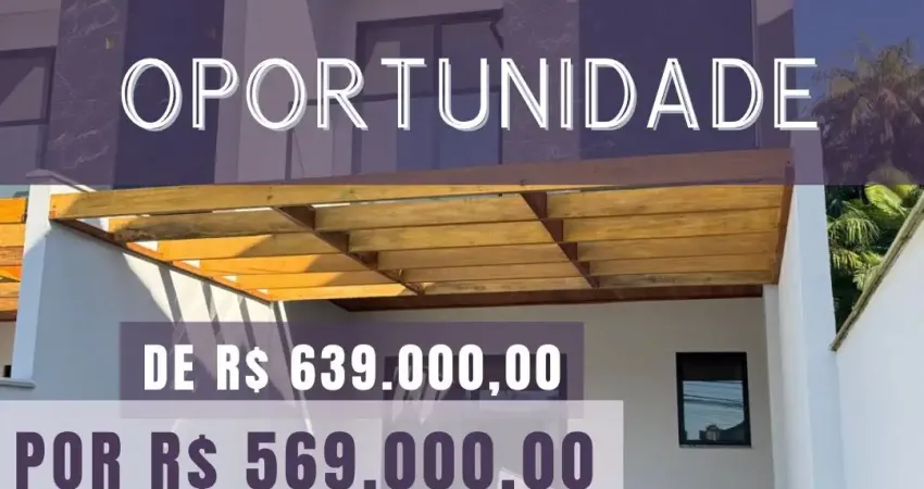 Geminado à venda com 116 m² - 1 suíte, 2 quartos, área gourmet e arquitetura moderna
