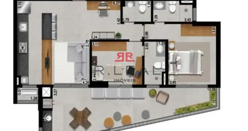 Apartamento com 2 quartos à venda na Vila Aviação, Bauru 