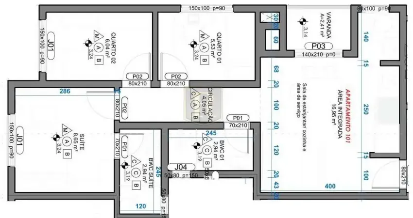 Apartamento para Venda em Guarapuava, Alto da XV, 3 dormitórios, 1 suíte, 1 banheiro, 1 vaga