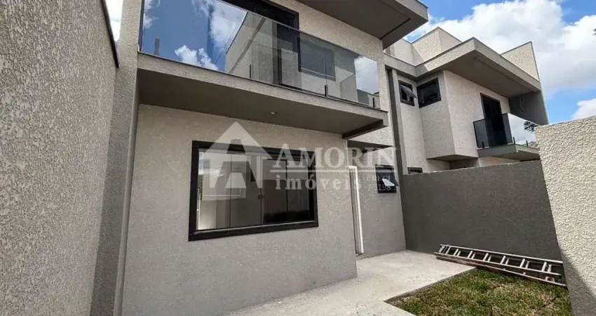 Sobrado à venda, 143m2, 3 dormitórios 1 suíte com sacada , terraço- fazendinha-curitiba pr