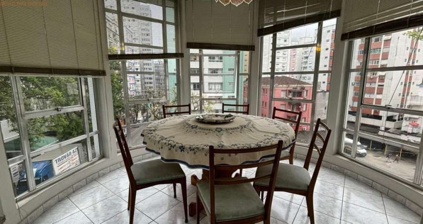 Apartamento pronto, para uso imediato, em edifício charmoso da fase modernista - Praia José Menino/Santos