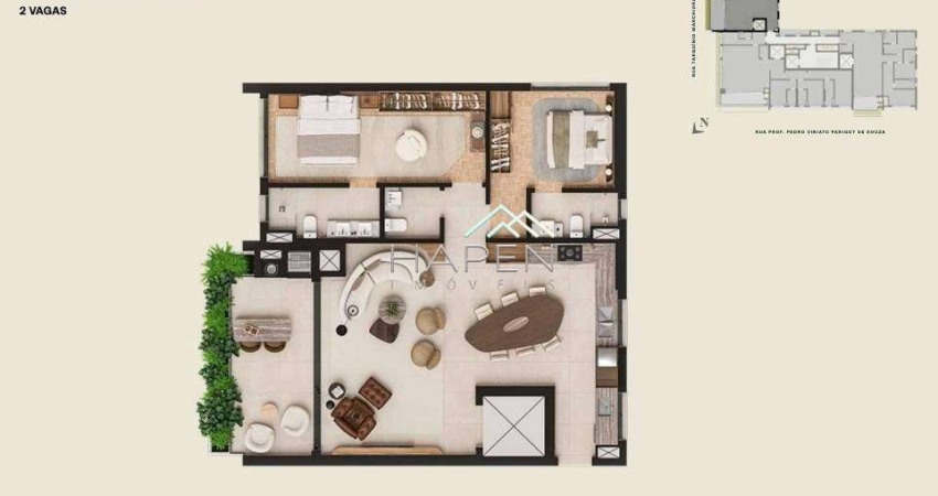 Apartamento com 2 quartos à venda na Rua Professor Pedro Viriato Parigot de Souza, --, Ecoville, Curitiba