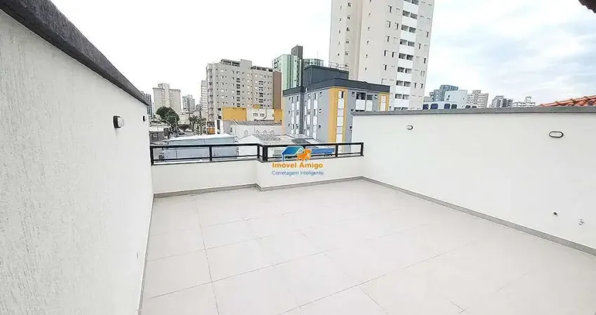 Cobertura com elevador e de baixo condomínio 110m² na vila guiomar - novo, pronto para morar!