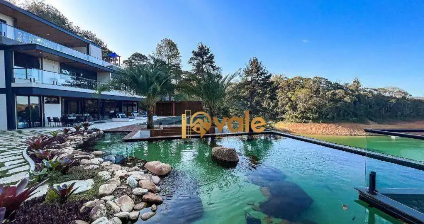 Mansão beira represa de igaratá à venda, 670 m² condomínio recanto pássaros jacareí/sp