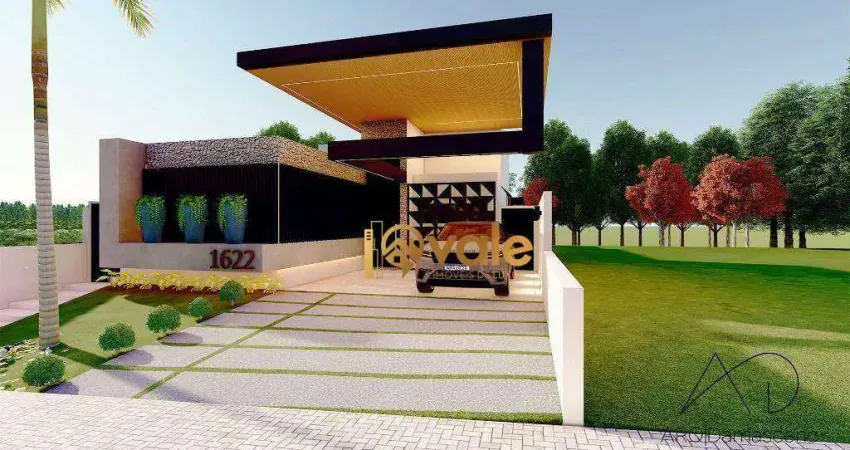 Casa com 3 dormitórios -177m2 térrea - condomínio santa mônica - caçapava/sp